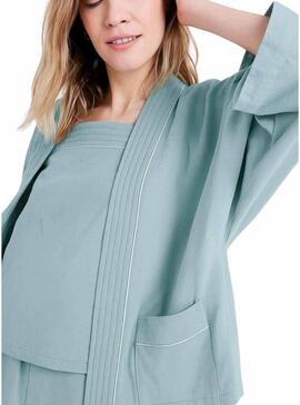 Giacca kimono verde Naf Naf per donna.