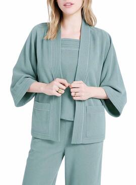 Giacca kimono verde Naf Naf per donna.