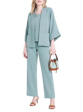 Giacca kimono verde Naf Naf per donna.
