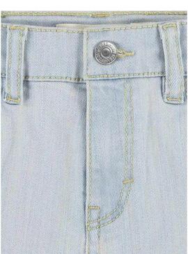 Shorts Levis in denim chiaro a righe per bambina