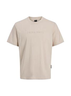 Maglietta Jack and Jones Corecharge beige per uomo
