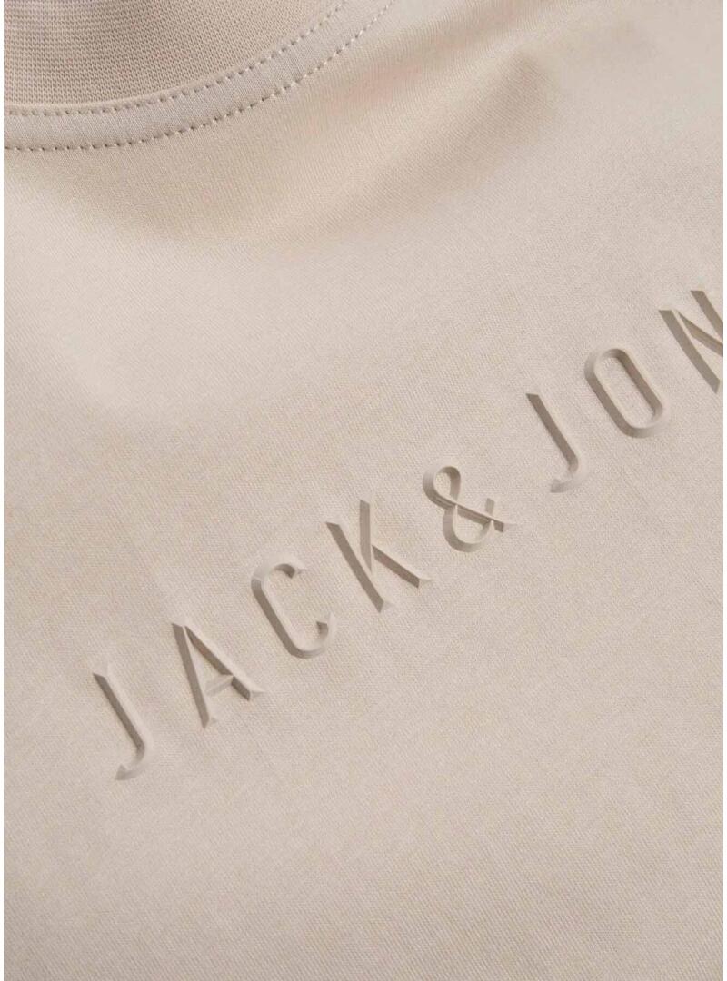 Maglietta Jack and Jones Corecharge beige per uomo
