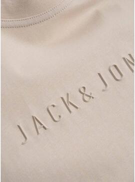 Maglietta Jack and Jones Corecharge beige per uomo