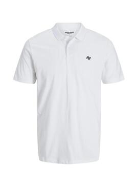 Polo bianco Jack and Jones Jejersey per uomo