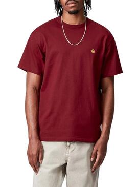 Maglietta Carhartt Chase bordeaux per uomo