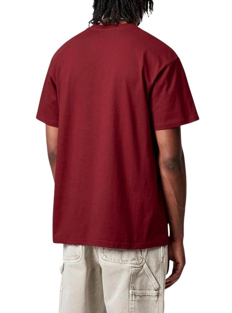 Maglietta Carhartt Chase bordeaux per uomo