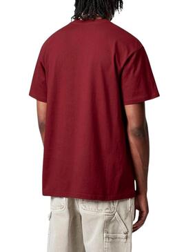 Maglietta Carhartt Chase bordeaux per uomo