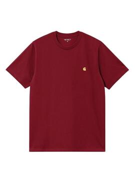 Maglietta Carhartt Chase bordeaux per uomo