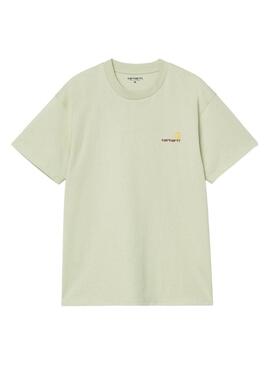 Maglietta Carhartt American Script verde per uomo