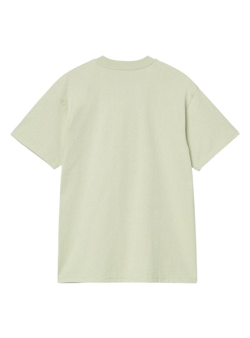 Maglietta Carhartt American Script verde per uomo