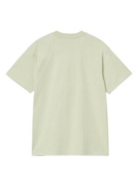 Maglietta Carhartt American Script verde per uomo