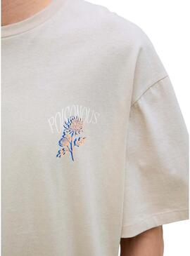 Maglietta Jack and Jones Charge beige per uomo