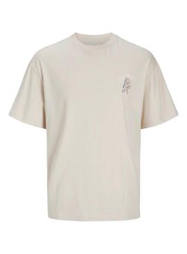 Maglietta Jack and Jones Charge beige per uomo