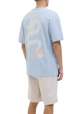 Maglietta Jack and Jones Charge blu per uomo