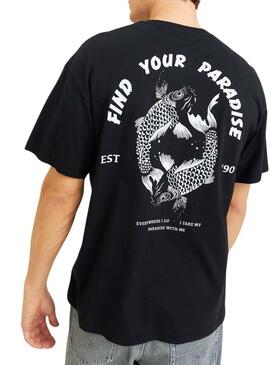 Maglietta Jack and Jones Charge nera per uomo