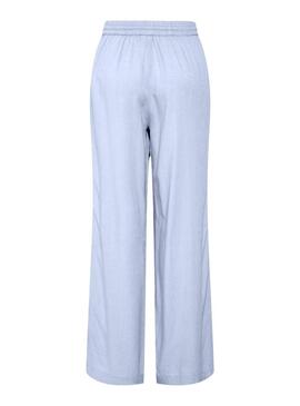 Pantaloni Pieces Pia Wide blu per donna