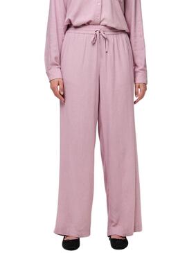 Pantaloni Pieces Pia Wide rosa per donna