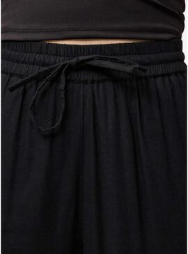 Pantaloni Pieces Pia Wide neri per donna