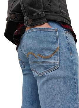 Pantaloni in denim Jack and Jones Tim Davis skinny per uomo