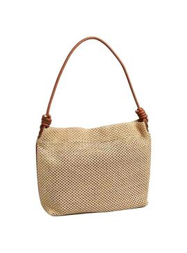 Borsa Pieces Fikka in rafia per donna