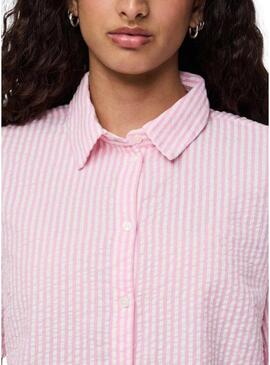 Camicia Pieces Sally rosa per donna