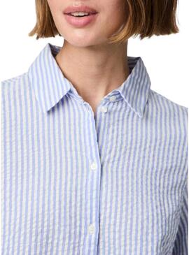Camicia Pieces Sally blu per donna