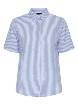 Camicia Pieces Sally blu per donna