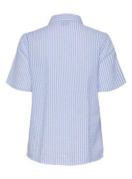 Camicia Pieces Sally blu per donna