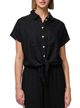 Camicia Pieces Pia nera per donna