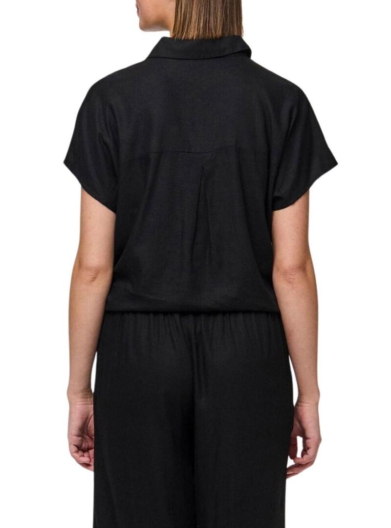 Camicia Pieces Pia nera per donna