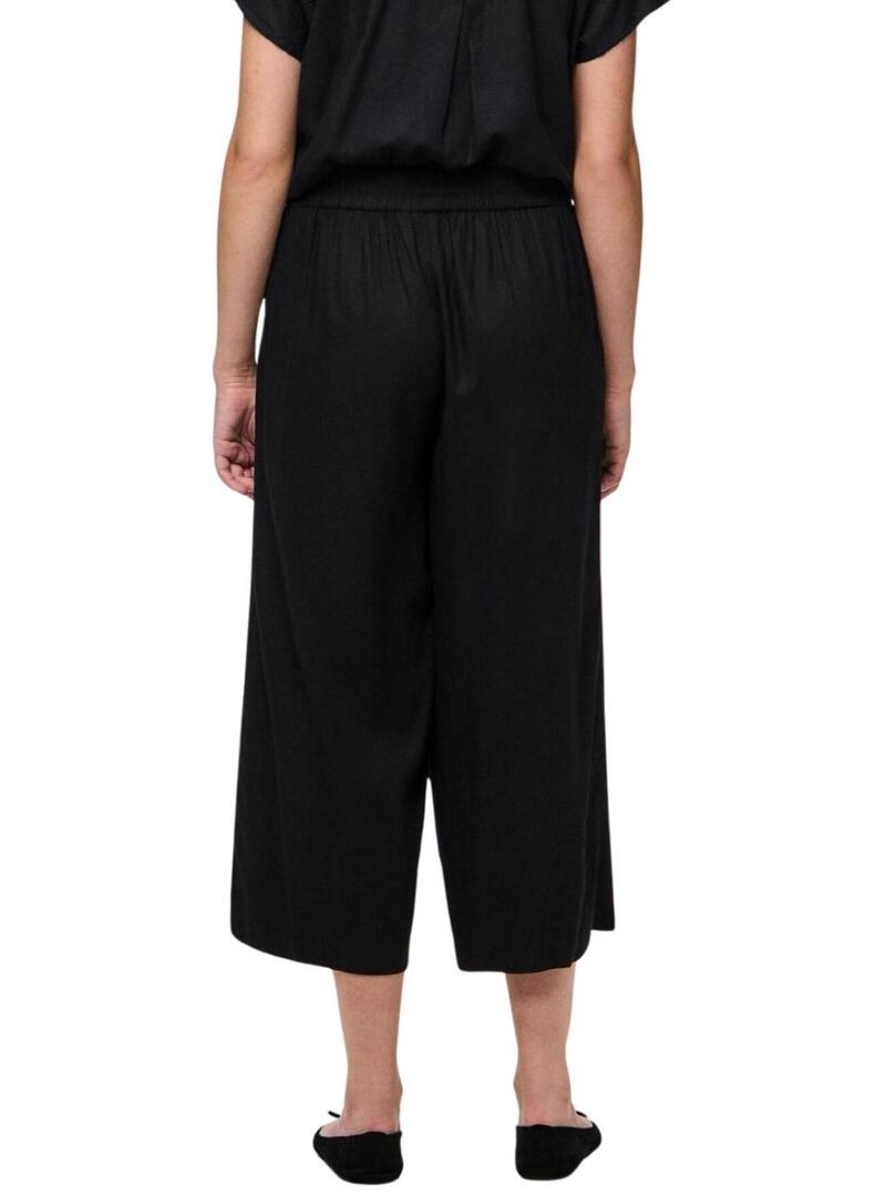 Pantaloni Pieces Pia neri per donna.