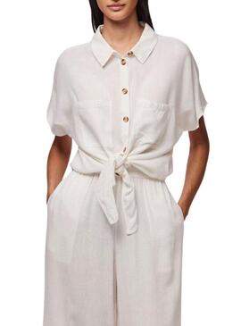 Camicia Pieces Pia bianca per donna