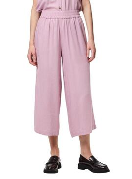 Pantaloni Pieces Pia rosa per donna