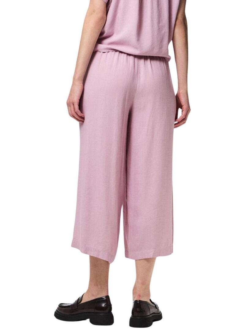 Pantaloni Pieces Pia rosa per donna