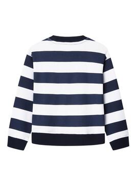 Felpa Pepe Jeans Vania a righe blu e bianco per bambina