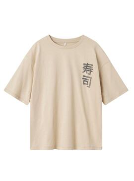 Maglietta Name It Kane beige per ragazzo