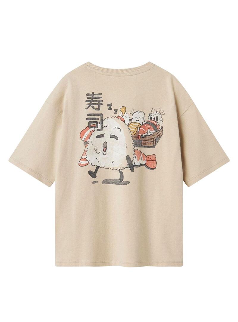 Maglietta Name It Kane beige per ragazzo