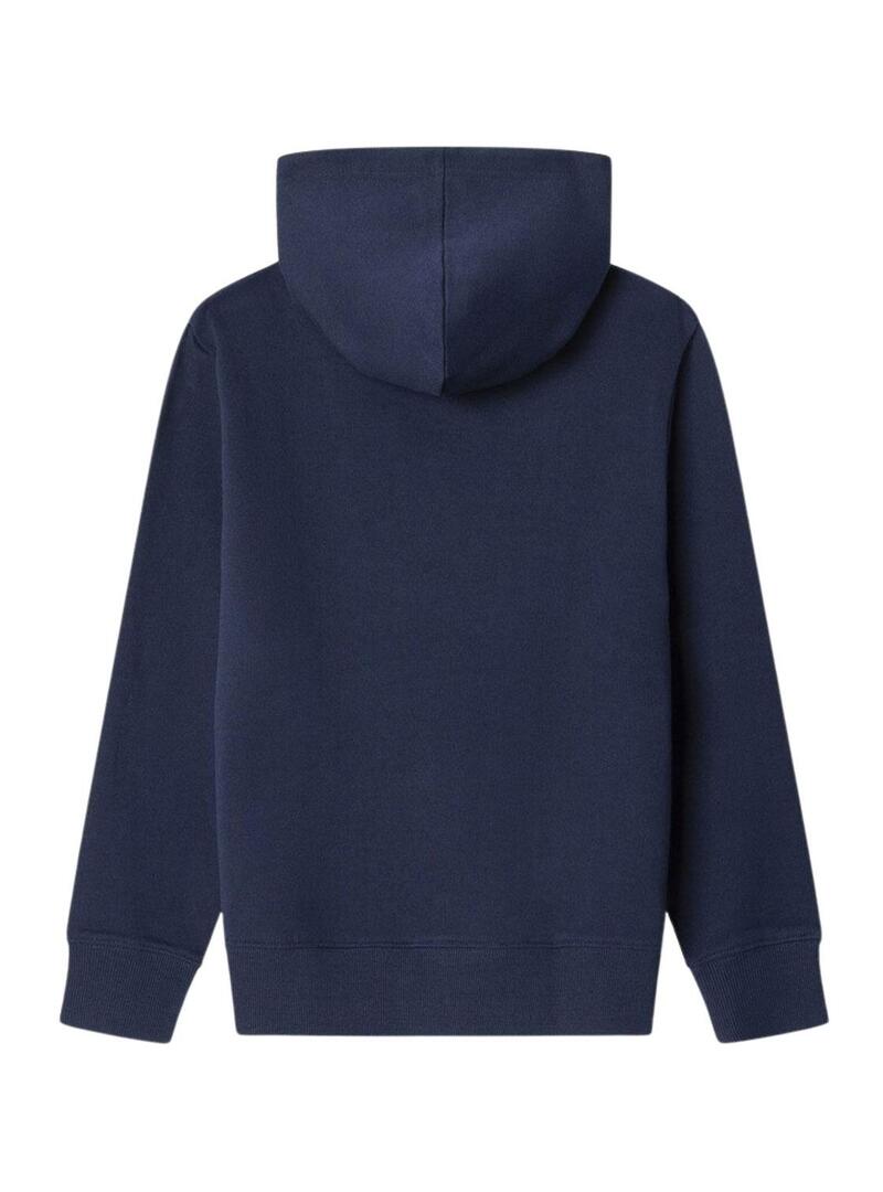 Felpa Pepe Jeans Art Hoodie blu per bambino