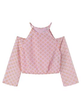 Blusa Pepe Jeans Victoria rosa per bambina