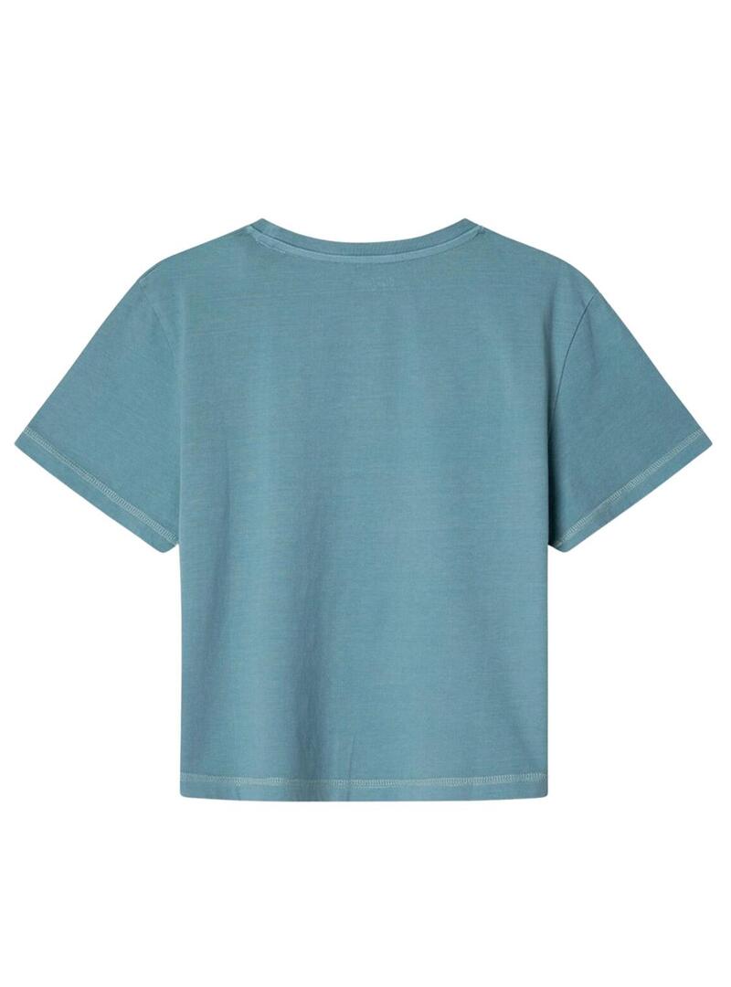 Maglietta Pepe Jeans Thais turchese per ragazza