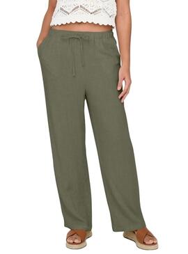 Pantaloni Only Siesta verde per donna.