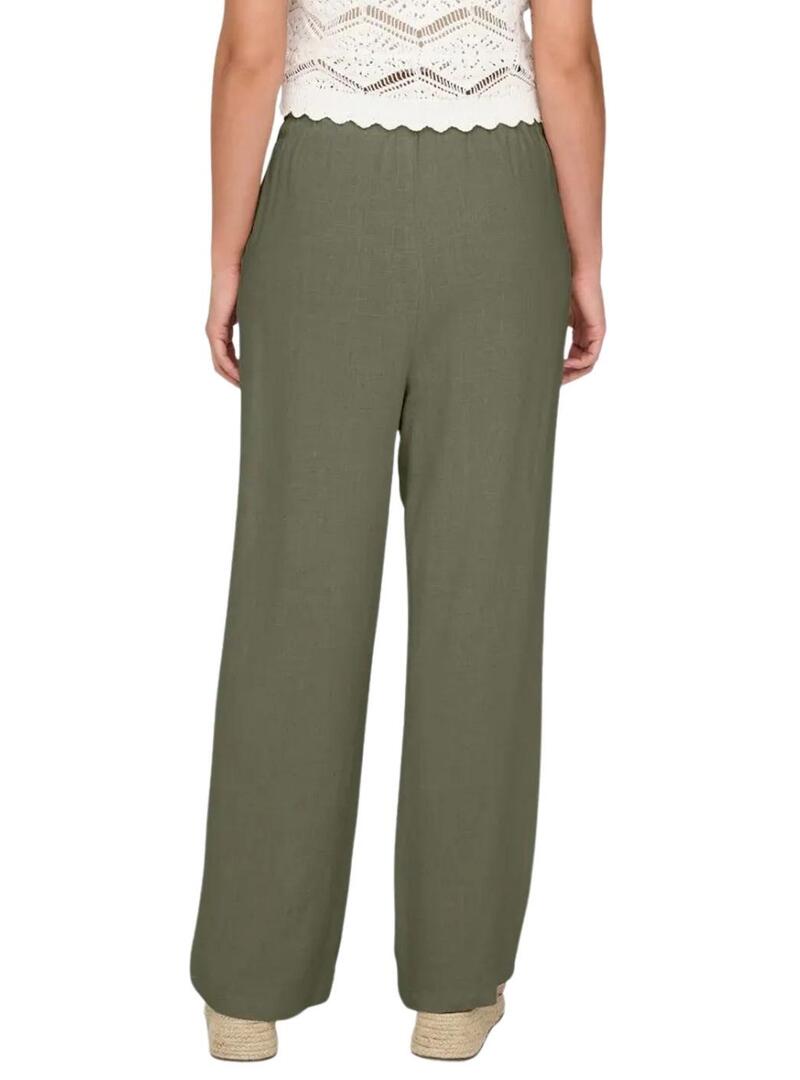 Pantaloni Only Siesta verde per donna.