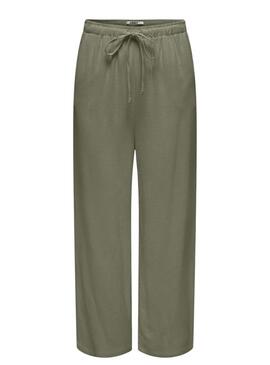 Pantaloni Only Siesta verde per donna.