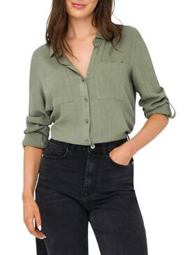 Camicia Only Yasmin verde per donna