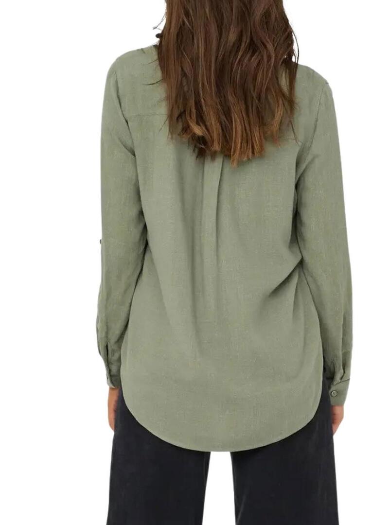 Camicia Only Yasmin verde per donna