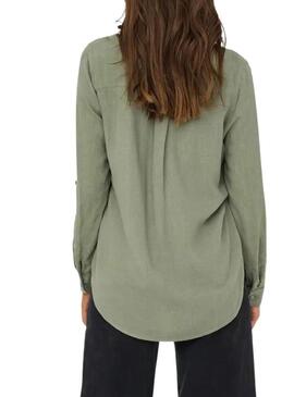 Camicia Only Yasmin verde per donna