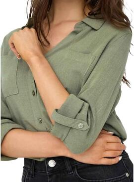 Camicia Only Yasmin verde per donna