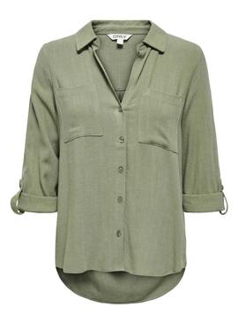 Camicia Only Yasmin verde per donna