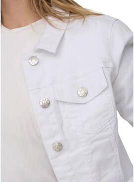 Giacca di jeans Only Wonder bianca da donna