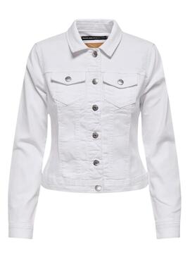Giacca di jeans Only Wonder bianca da donna
